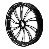 Custom Chrome 18×3.5" Black Billet CNC Front Wheel Rim 10 Spoke Fits For Harley Touring Custom